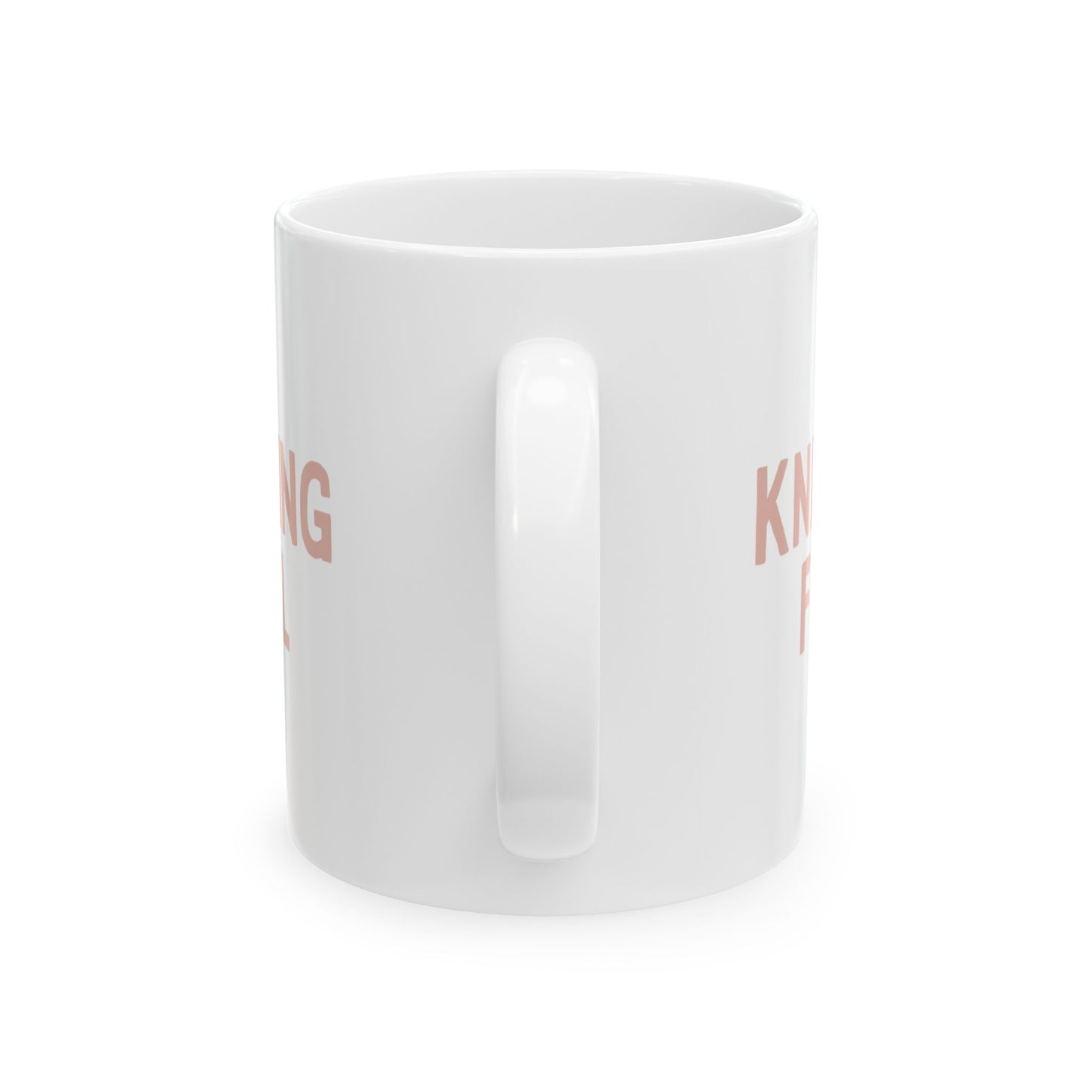 "Knitting Fuel” Ceramic Mug – Sip, Stitch, Repeat