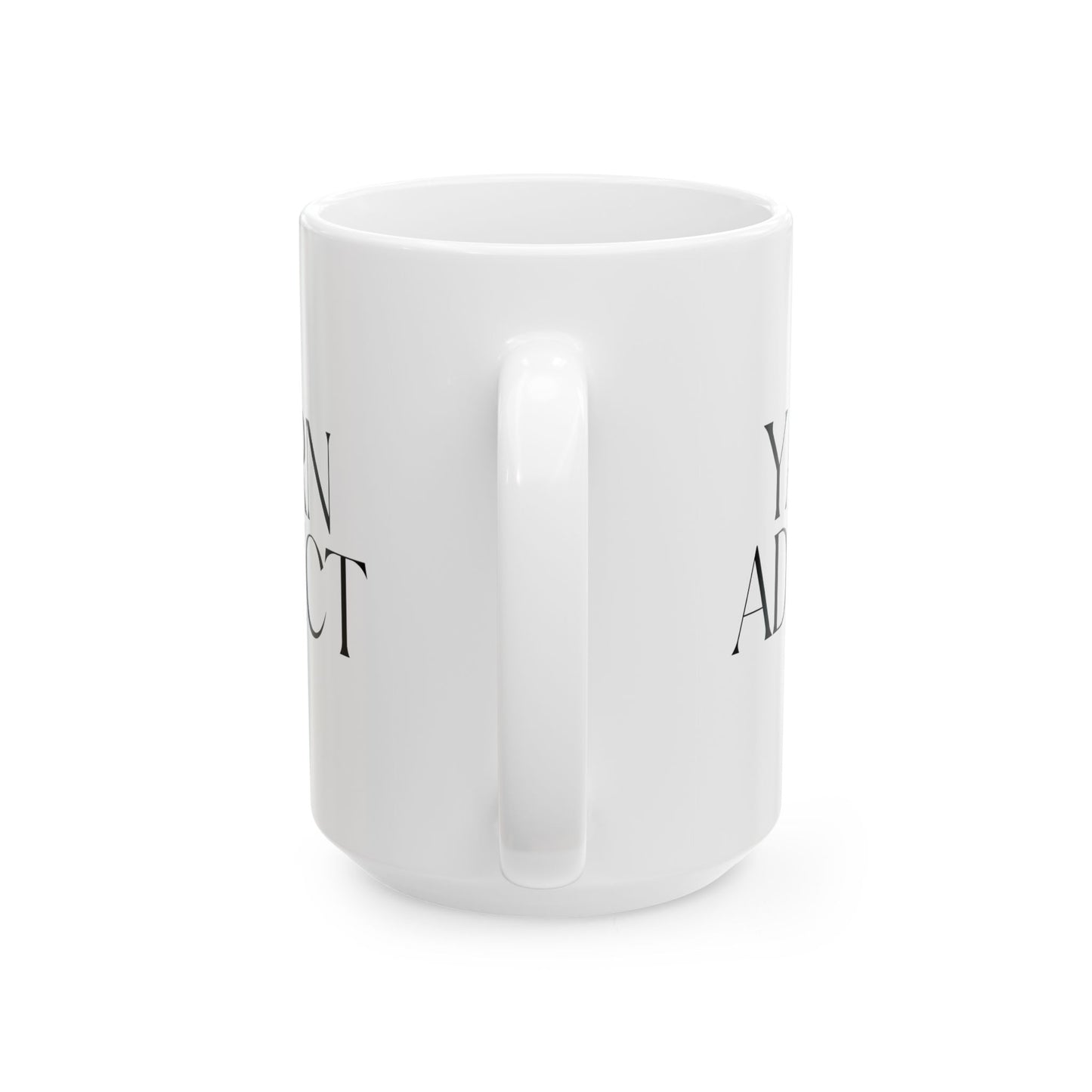"Yarn Addict" Ceramic Mug – Funny Mug for Knitters & Crocheters