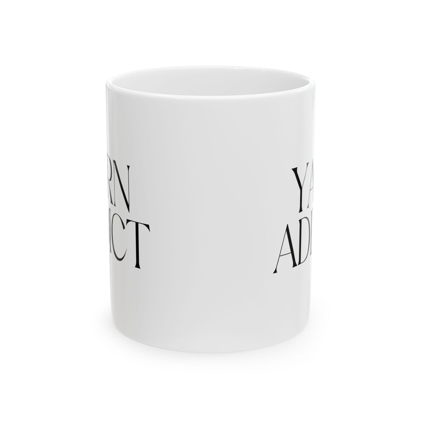 "Yarn Addict" Ceramic Mug – Funny Mug for Knitters & Crocheters