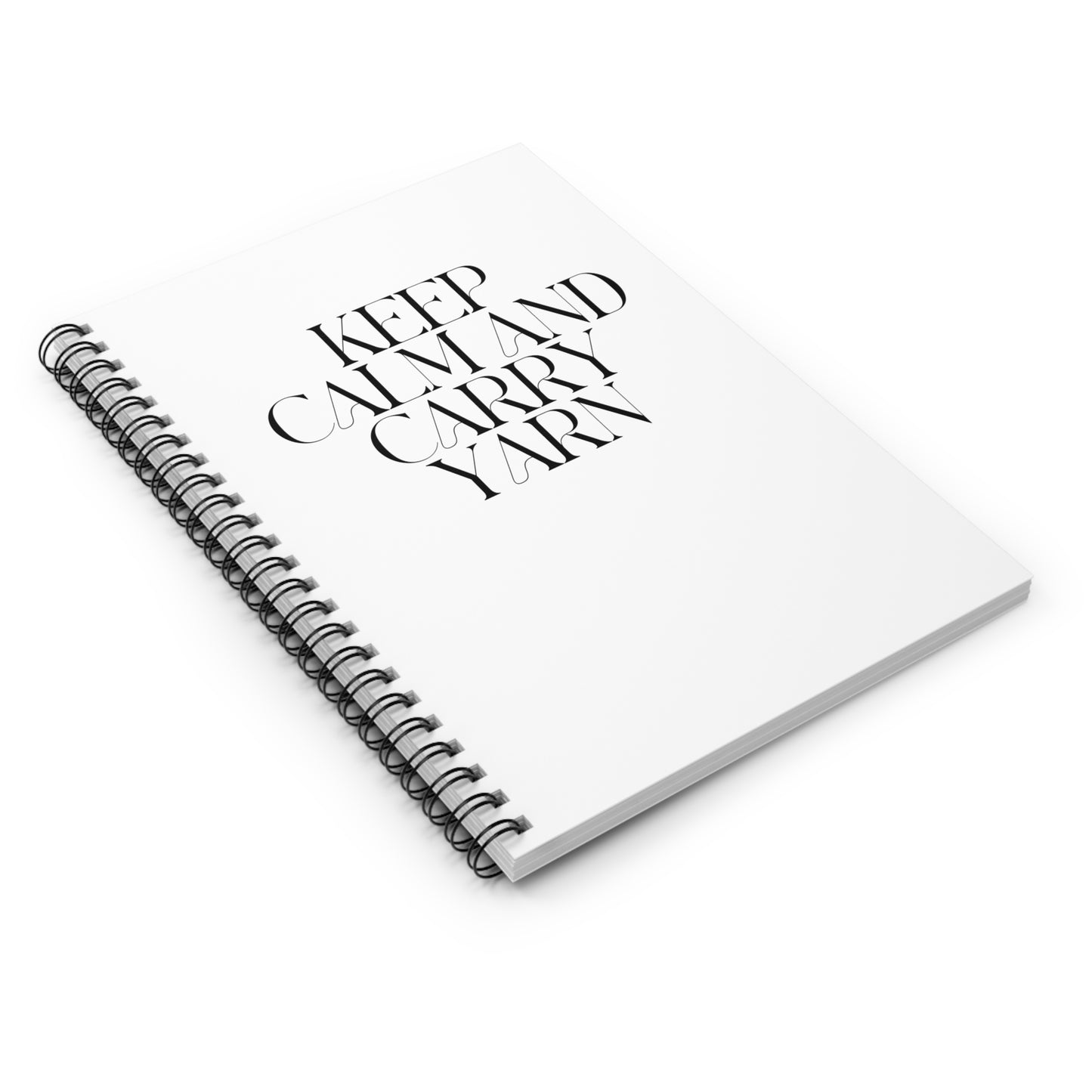 "Keep Calm and Carry Yarn" Spiral Notebook – Ruled Line, 6x8", Perfect Gift for Yarn Lovers