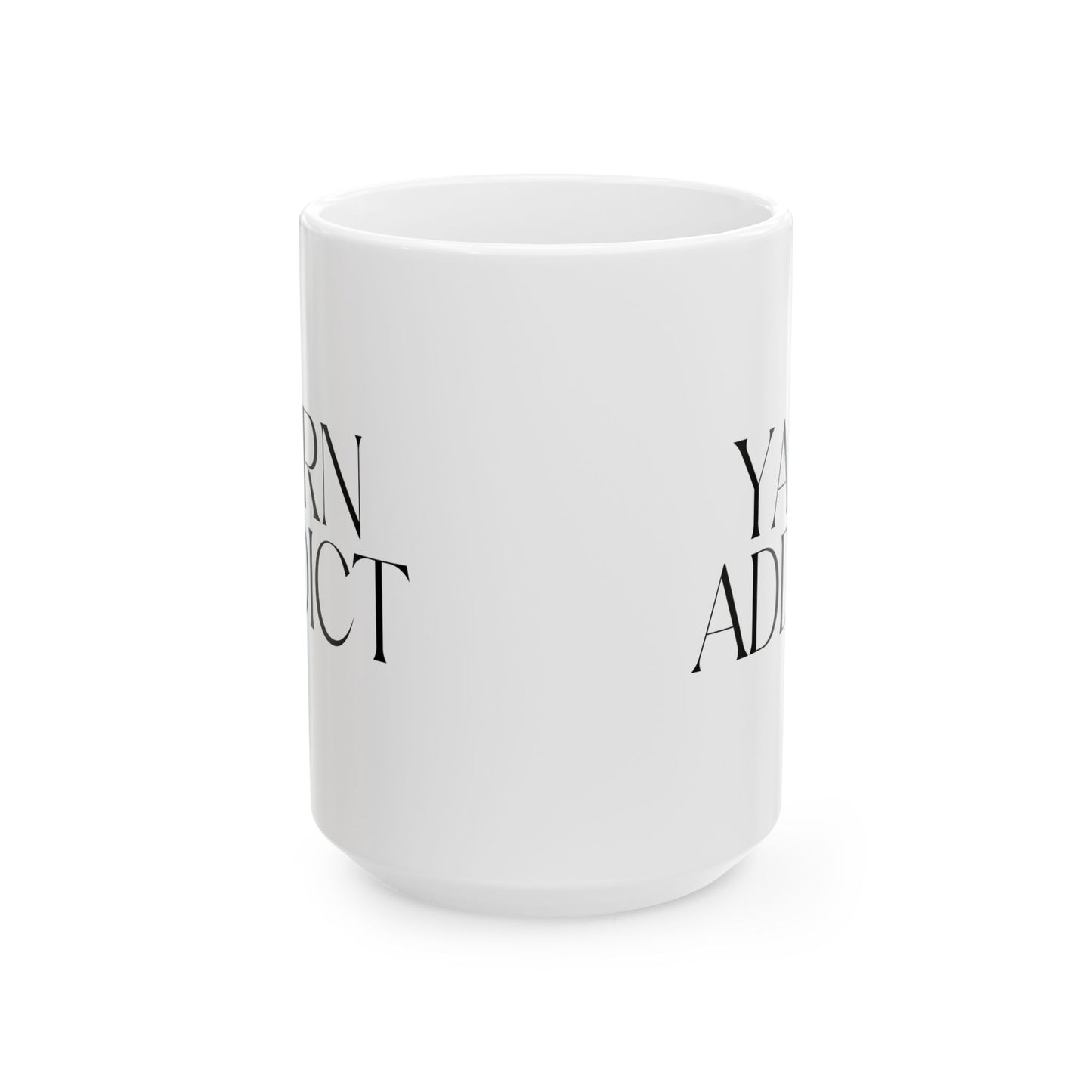 "Yarn Addict" Ceramic Mug – Funny Mug for Knitters & Crocheters