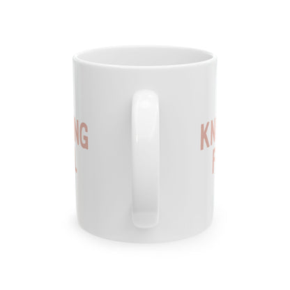 "Knitting Fuel” Ceramic Mug – Sip, Stitch, Repeat