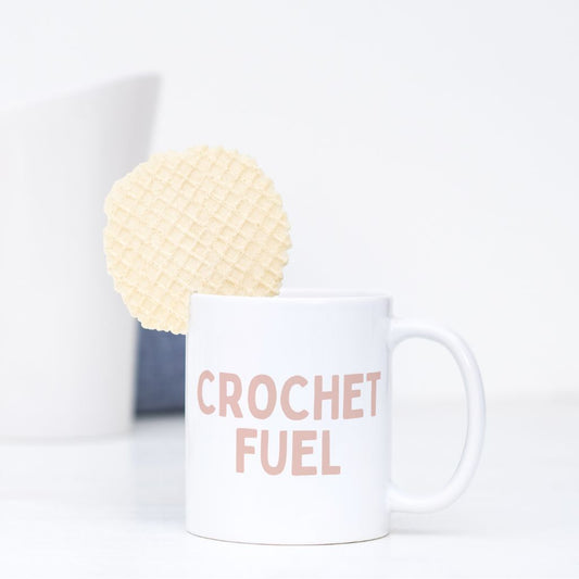 "Crochet Fuel" Mug – Yarn Lover's Coffee or Tea Cup