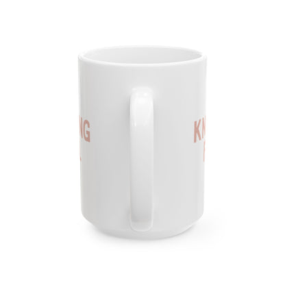"Knitting Fuel” Ceramic Mug – Sip, Stitch, Repeat
