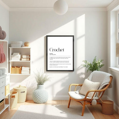 Crochet Definition Poster – Funny Wall Art for Yarn Lovers