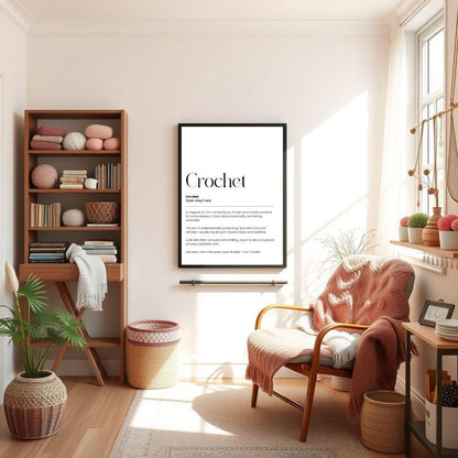 Crochet Definition Poster – Funny Wall Art for Yarn Lovers