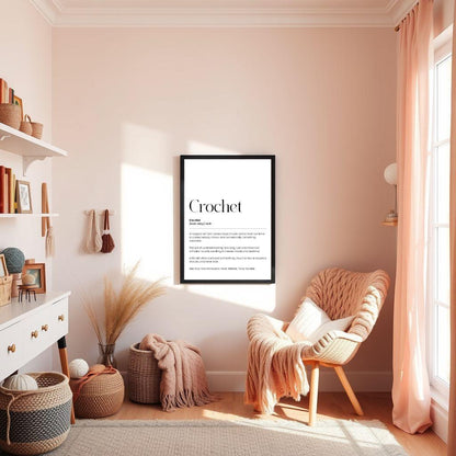 Crochet Definition Poster – Funny Wall Art for Yarn Lovers