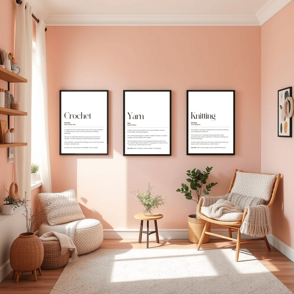Crochet Definition Poster – Funny Wall Art for Yarn Lovers