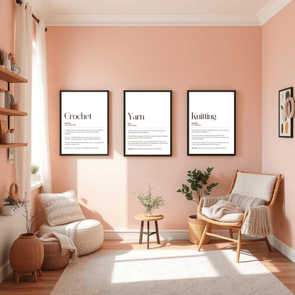 Crochet Definition Poster – Funny Wall Art for Yarn Lovers