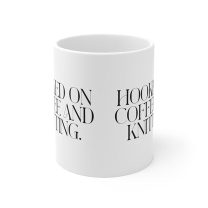 "Hooked on Coffee and Knitting" Ceramic Mug – Yarn Lovers' Favorite