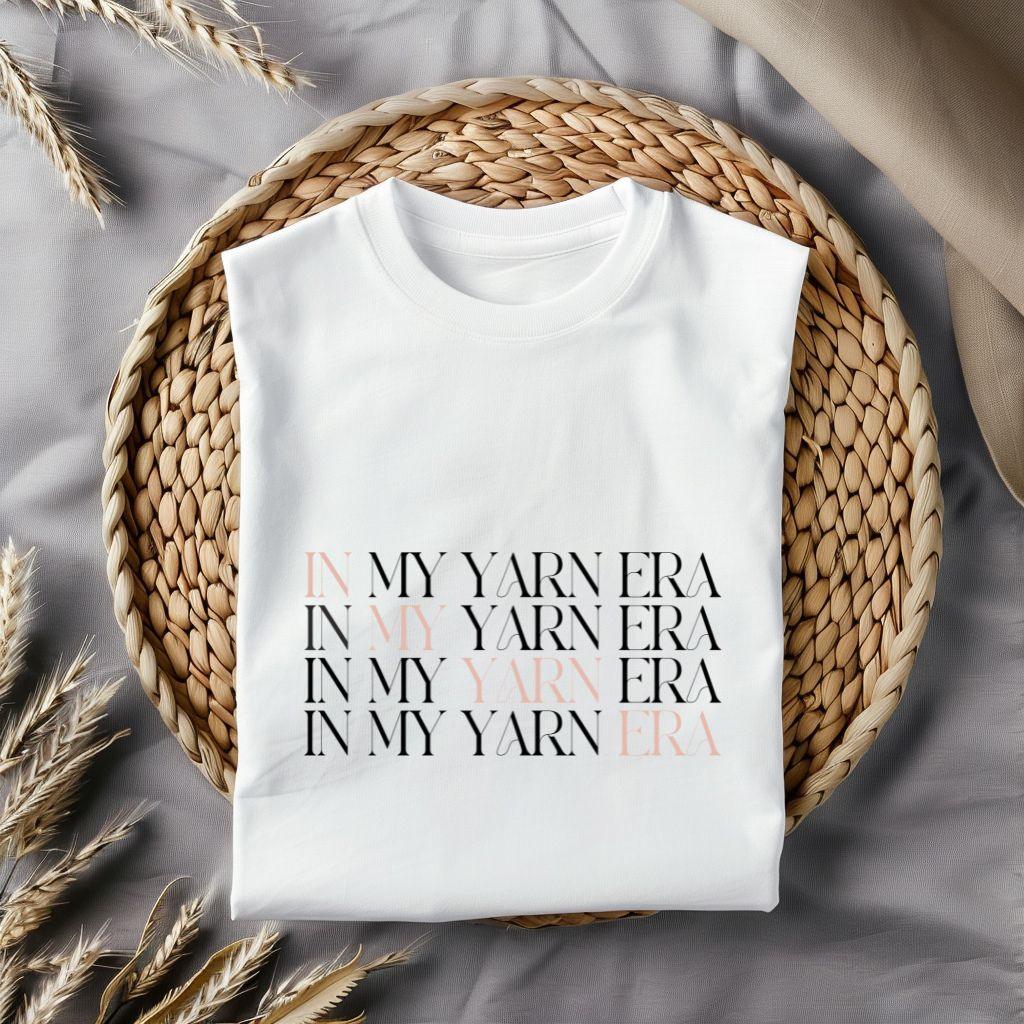 “In My Yarn Era” Cotton T-Shirt – Stylish & Comfy for Yarn Enthusiasts