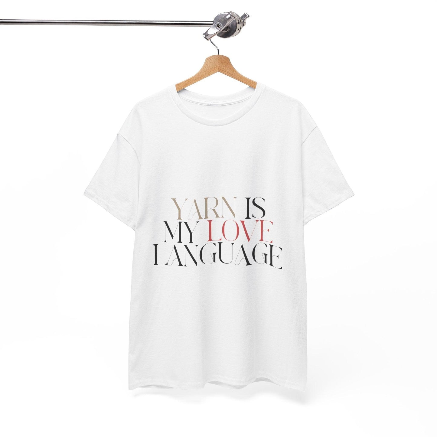 “Yarn is My Love Language” Cotton T-Shirt – Stylish & Comfy for Yarn Lover